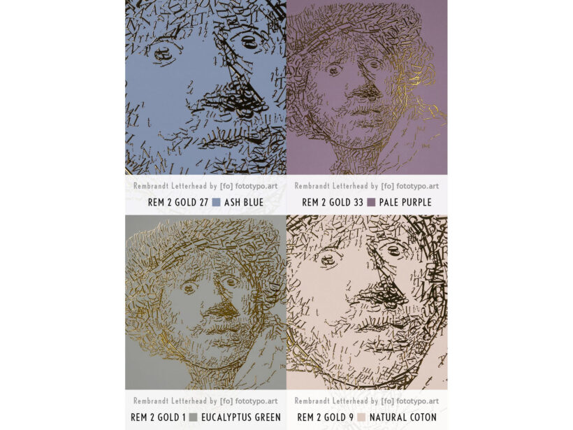 Rembrandt type 2 | Letterhead Gold print colours