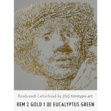 Rembrandt type 2 | Letterhead Gold print | Eucalyptus Green | colour 1