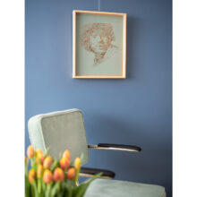 Rembrandt type 2 | Letterhead Gold print | Eucalyptus Green | muur