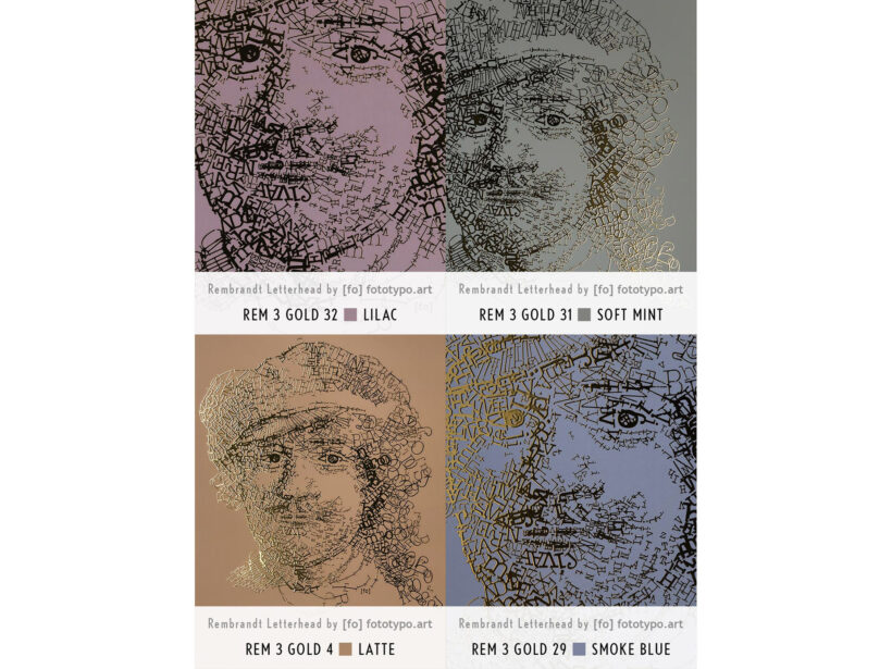 Rembrandt type 3 | Letterhead Gold print kleuren