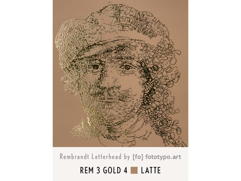 Rembrandt type 3 | Letterhead Gold print | Latte | colour 4