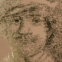 detail Rembrandt type 3 | Letterhead Gold print | Latte
