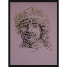 Rembrandt type 3 | Letterhead Gold print | Lilac | lijst zwart alu Rembrandt type 3 | Letterhead Gold print | Lilac | lijst zwart alu