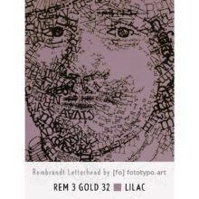 Rembrandt type 3 | Letterhead Gold print | kleur Lilac Rembrandt type 3 | Letterhead Gold print | kleur Lilac