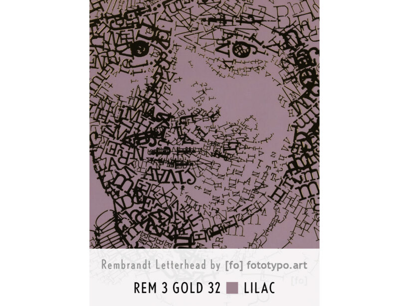 Rembrandt type 3 | Letterhead Gold print | kleur Lilac Rembrandt type 3 | Letterhead Gold print | kleur Lilac