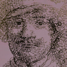 datail Rembrandt type 3 | Letterhead Gold print | Lilac datail Rembrandt type 3 | Letterhead Gold print | Lilac