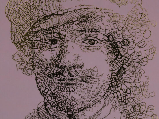 datail Rembrandt type 3 | Letterhead Gold print | Lilac