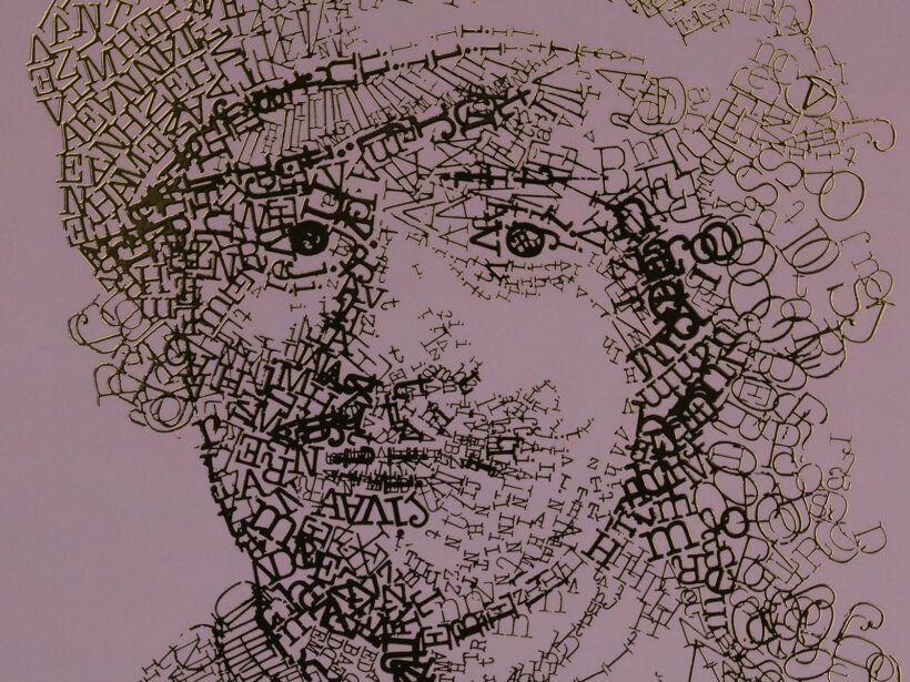 datail Rembrandt type 3 | Letterhead Gold print | Lilac datail Rembrandt type 3 | Letterhead Gold print | Lilac