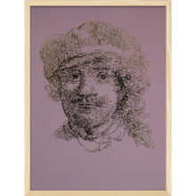 Rembrandt type 3 | Letterhead Gold print | Lilac | lijst hout Rembrandt type 3 | Letterhead Gold print | Lilac | lijst hout