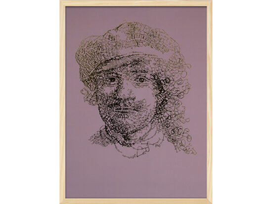 Rembrandt type 3 | Letterhead Gold print | Lilac | lijst hout
