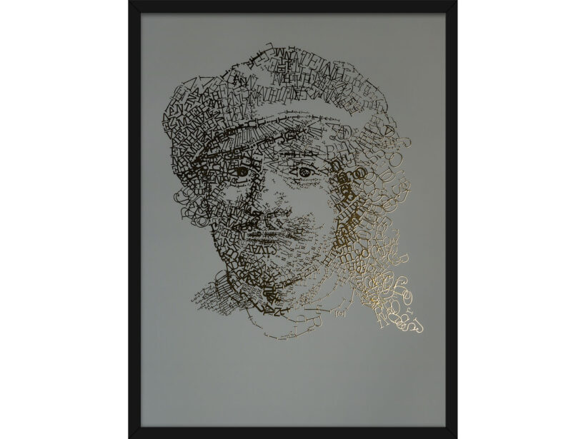 Rembrandt type 3 | Letterhead Gold print | Soft Mint | lijst zwart alu