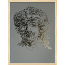 Rembrandt type 3 | Letterhead Gold print | Soft Mint | lijst hout
