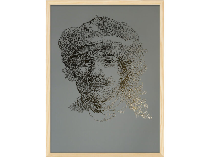 Rembrandt type 3 | Letterhead Gold print | Soft Mint | lijst hout
