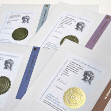 Rembrandt type 3 | Letterhead Gold prints | envelop + certificaat