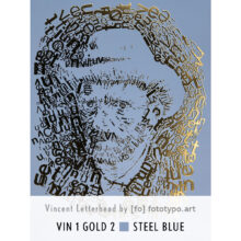 Vincent van Gogh 1 | Letterhead Gold print | kleur 2 Steel Blue Vincent van Gogh 1 | Letterhead Gold print | kleur 2 Steel Blue