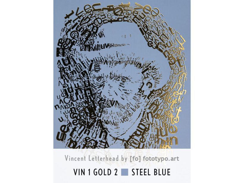 Vincent van Gogh 1 | Letterhead Gold print | kleur 2 Steel Blue Vincent van Gogh 1 | Letterhead Gold print | kleur 2 Steel Blue