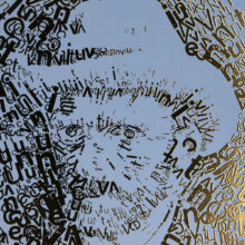 detail Vincent van Gogh 1 | Letterhead Gold print | Steel Blue detail Vincent van Gogh 1 | Letterhead Gold print | Steel Blue