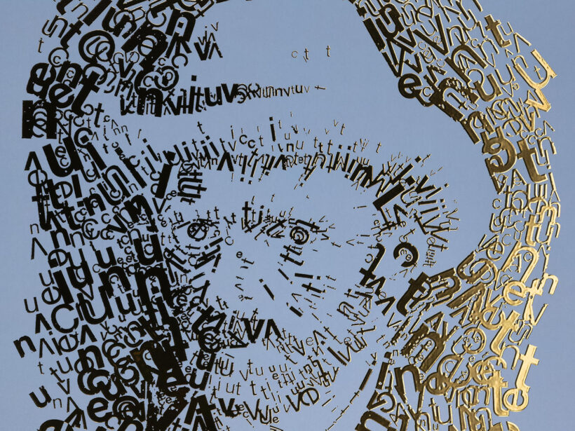 detail Vincent van Gogh 1 | Letterhead Gold print | Steel Blue detail Vincent van Gogh 1 | Letterhead Gold print | Steel Blue