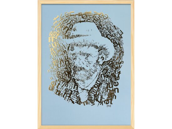 Vincent van Gogh 1 | Letterhead Gold print | Clear Day | lijst hout