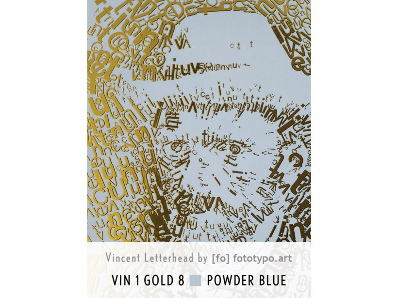 Vincent van Gogh 1 | Letterhead Gold print | kleur 8 Powder Blue