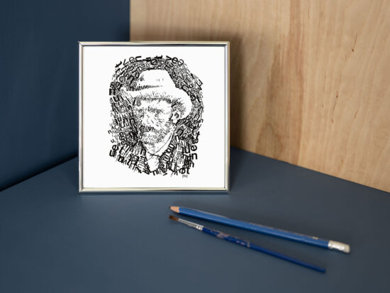 Vincent van Gogh 1 | Letterhead in verzilverd lijstje
