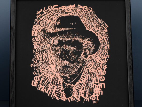 detail Vincent van Gogh 1 | Letterhead Copper Black