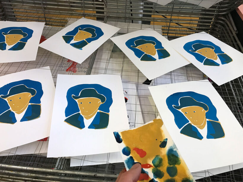 zeefdruk Vincent van Gogh 1 | Limited Edition Letterhead | proces