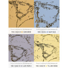 Vincent van Gogh 2 | Letterhead Gold prints | kleuren