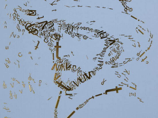 detail Vincent van Gogh 2 | Letterhead Gold print | Baby Blue