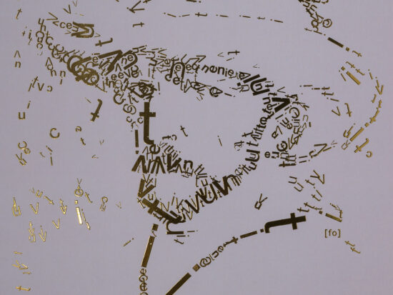 detail Vincent van Gogh 2 | Letterhead Gold print | Slate Purple