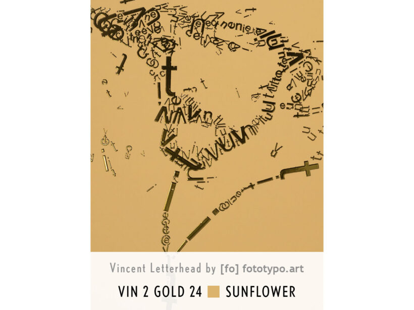Vincent van Gogh 2 | Letterhead Gold prints | kleur 24 Sunflower