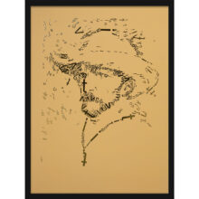 Vincent van Gogh 2 | Letterhead Gold prints | Sunflower | lijst zwart alu