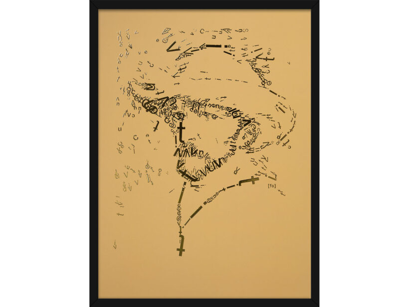 Vincent van Gogh 2 | Letterhead Gold prints | Sunflower | lijst zwart alu
