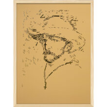 Vincent van Gogh 2 | Letterhead Gold prints | Sunflower | lijst hout