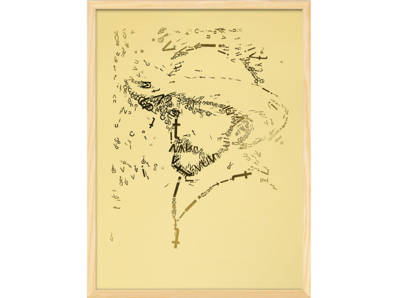 Vincent van Gogh 2 | Letterhead Gold print | Yellow House | lijst hout
