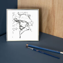 Vincent van Gogh 2 | Letterhead in verzilverd lijstje