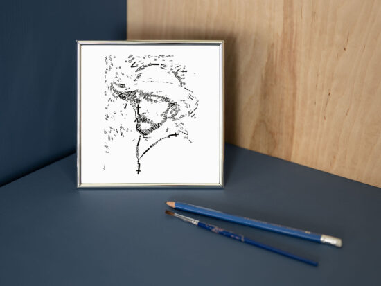 Vincent van Gogh 2 | Letterhead in verzilverd lijstje