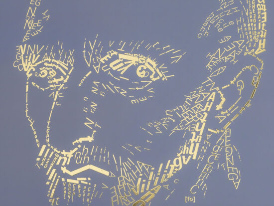 detail Vincent van Gogh 3 | Letterhead Gold prints | Smoke Blue