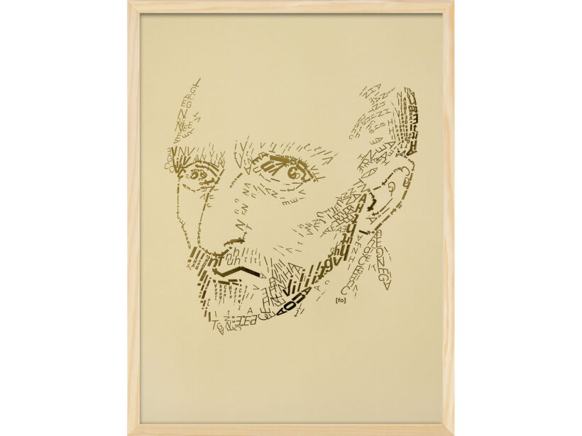 Vincent van Gogh 3 | Letterhead Gold prints | Yummy Yellow | lijst hout