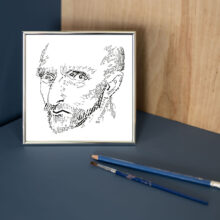 Vincent van Gogh 3 | Letterhead in verzilverd lijstje