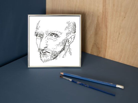 Vincent van Gogh 3 | Letterhead in verzilverd lijstje