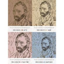 Vincent van Gogh 4 | Letterhead Gold prints | kleuren