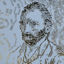 detail Vincent van Gogh 4 | Letterhead Gold prints | Baby Blue