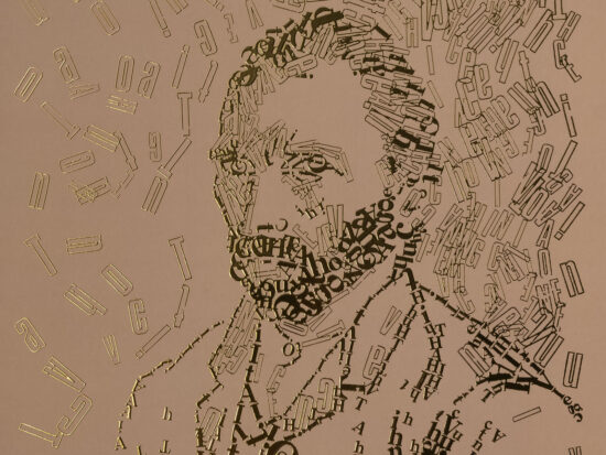 detail Vincent van Gogh 4 | Letterhead Gold print | Latte