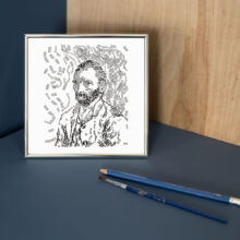 Vincent van Gogh 4 | Letterhead in verzilverd lijstje