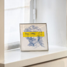 Vincent van Gogh / Rembrandt | Letterhead in verzilverd lijstje