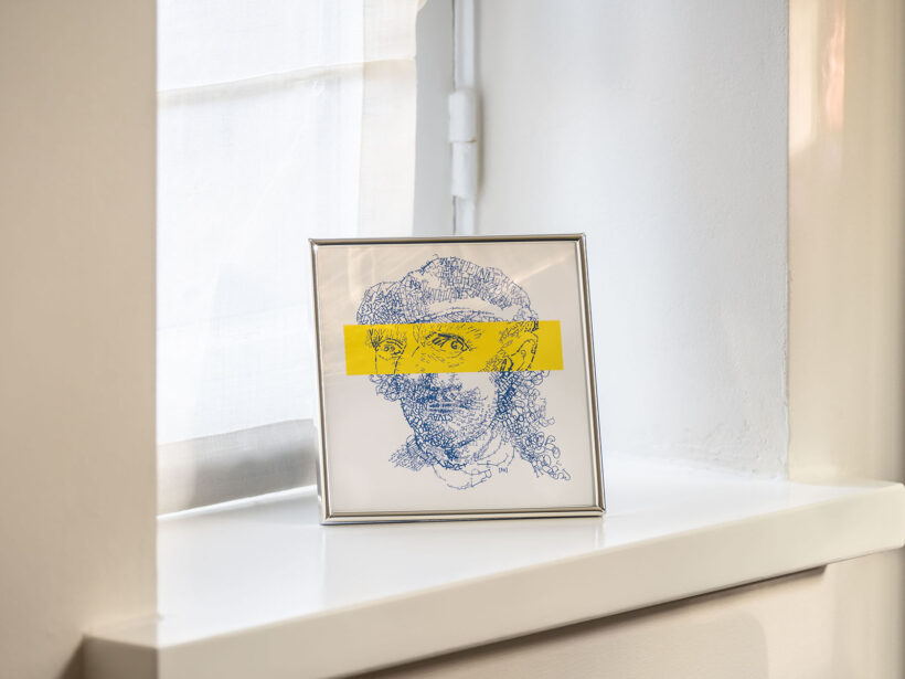 Vincent van Gogh / Rembrandt | Letterhead in verzilverd lijstje