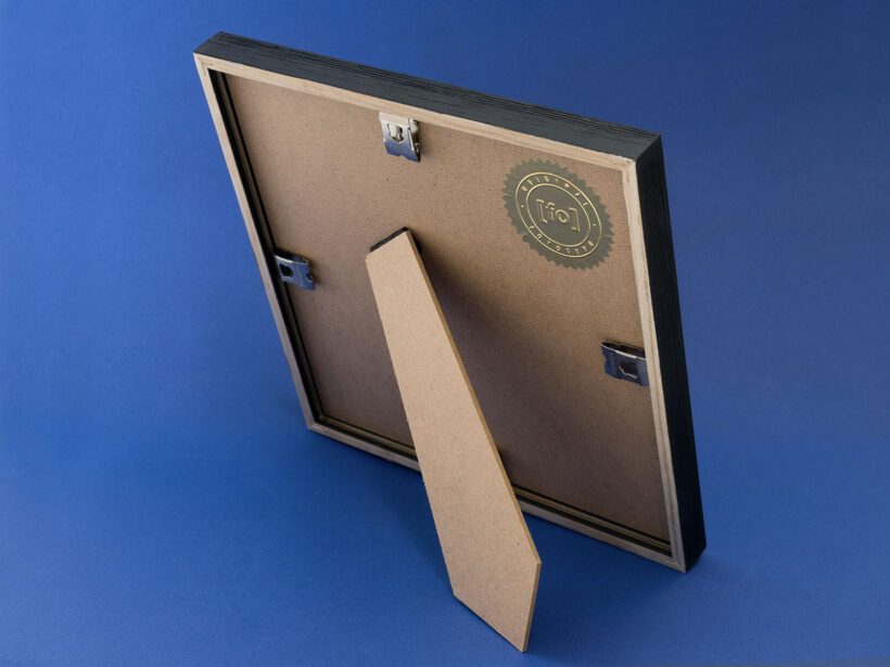 massief houten lijst | matzwart