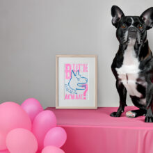 risoprint Bijt 'ie ak 'm aai? | hond | bulldog