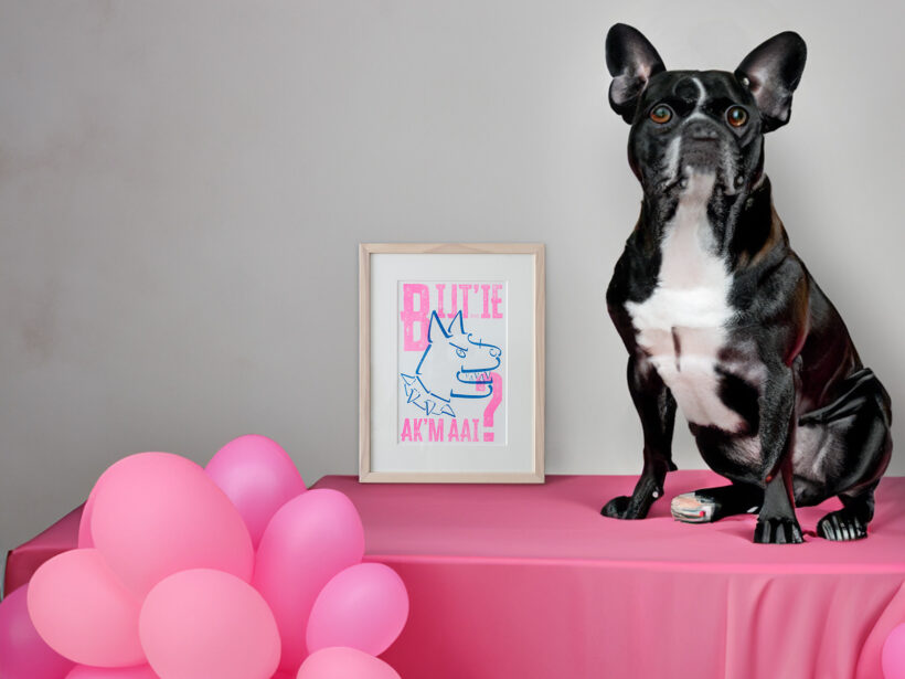 risoprint Bijt 'ie ak 'm aai? | hond | bulldog